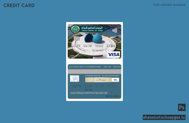Vorschau der Visa Classic-Karte der Iraq Trade Bank of Iraq